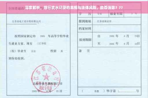 深度解析，银行流水记录的真相与法律风险，能否消除？??