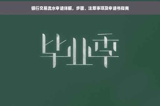 银行交易流水申请详解，步骤、注意事项及申请书指南