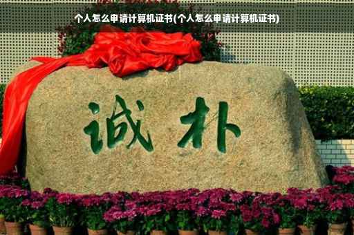 个人怎么申请计算机证书(个人怎么申请计算机证书)
