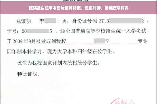 医院空白证明书图片使用指南，谨慎对待，确保信息真实