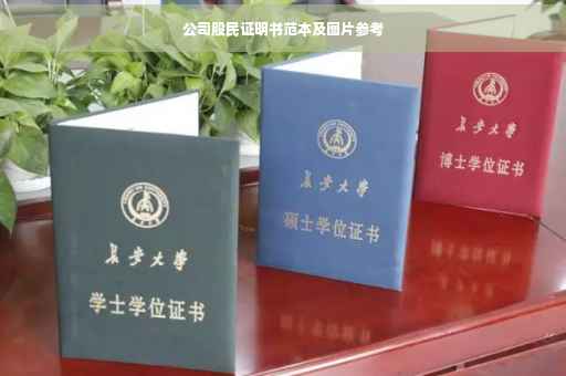 公司股民证明书范本及图片参考