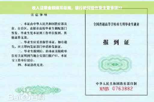 收入证明金额填写指南，银行如何操作及注意事项??