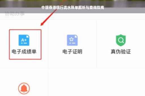 中银香港银行流水账单解析与查询指南