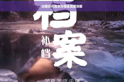 沈阳银行流水办理全流程详解