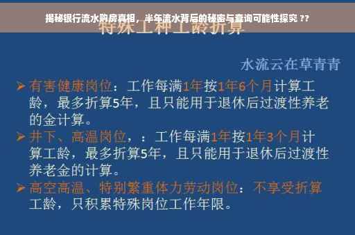 揭秘银行流水购房真相，半年流水背后的秘密与查询可能性探究 ??