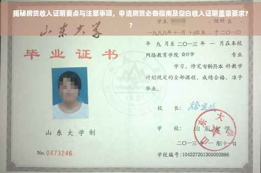 揭秘房贷收入证明要点与注意事项，申请房贷必备指南及空白收入证明盖章要求??