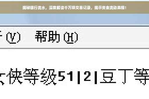 揭秘银行流水，深度解读千万级交易记录，揭示资金流动真相！
