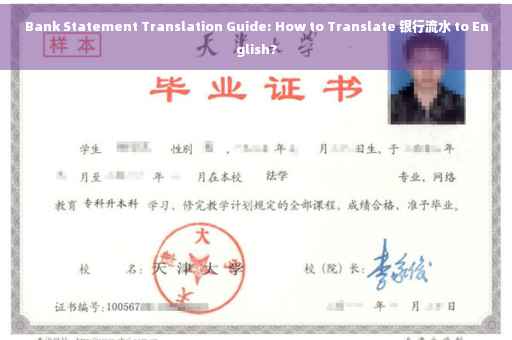 Bank Statement Translation Guide: How to Translate 银行流水 to English?