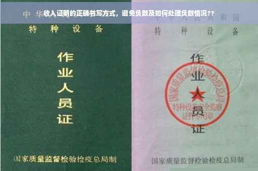 收入证明的正确书写方式，避免负数及如何处理负数情况??