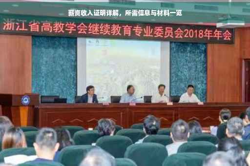 薪资收入证明详解，所需信息与材料一览