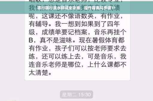 农行银行流水验证全攻略，操作指南与步骤??