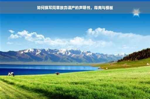 如何撰写同意放弃遗产的声明书，指南与模板