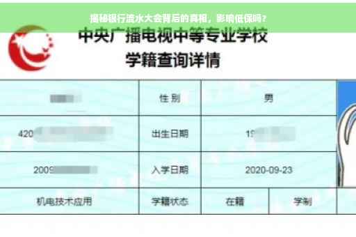 揭秘银行流水大会背后的真相，影响低保吗？