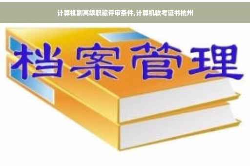 计算机副高级职称评审条件,计算机软考证书杭州