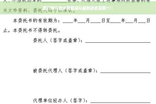 厦门银行流水贷解读与最新动态洞察?⚡️