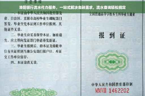 洛阳银行流水代办服务，一站式解决金融需求，流水查询轻松搞定