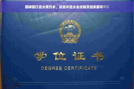 揭秘银行流水提升术，高效冲流水全攻略及独家解析?⚡️