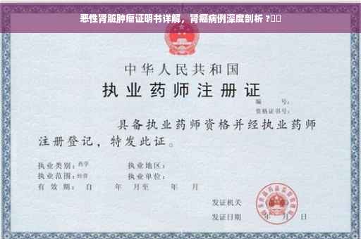 恶性肾脏肿瘤证明书详解，肾癌病例深度剖析 ?⚡️