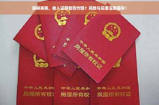 揭秘真相，收入证明能否作假？风险与后果深度解析！