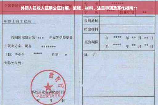 外籍人员收入证明公证详解，流程、材料、注意事项及写作指南??