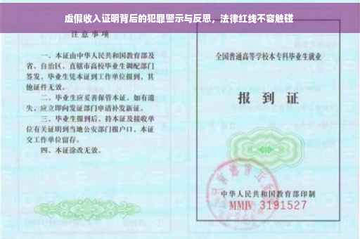 虚假收入证明背后的犯罪警示与反思，法律红线不容触碰