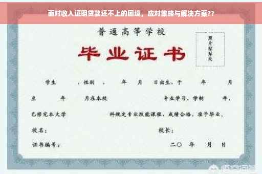 面对收入证明贷款还不上的困境，应对策略与解决方案??