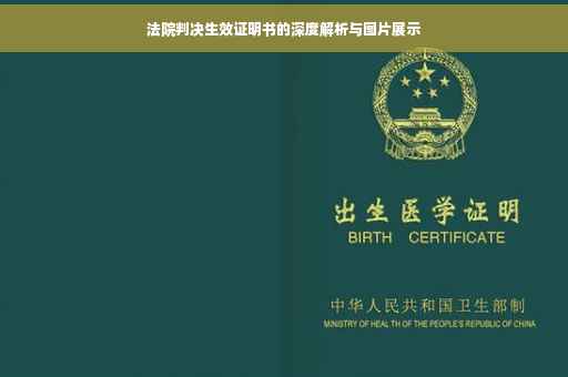 法院判决生效证明书的深度解析与图片展示