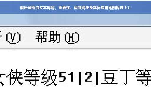 股份证明书文本详解，重要性、深度解析及实际应用案例探讨 ?⚡️