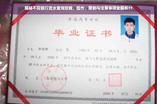 揭秘不同银行流水查询攻略，操作、限制与注意事项全解析??