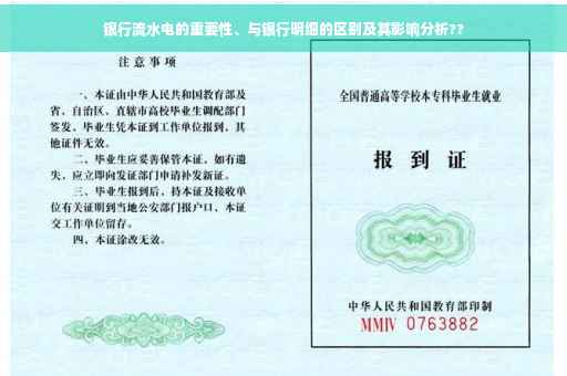 银行流水电的重要性、与银行明细的区别及其影响分析??