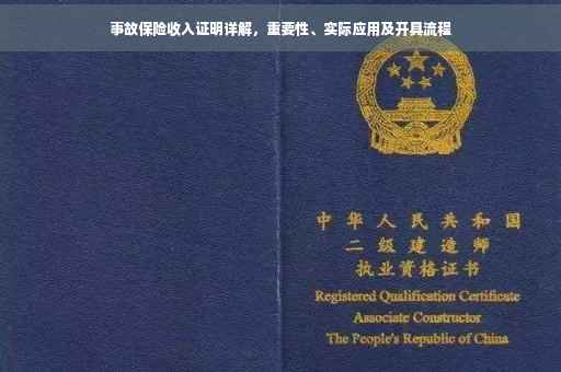 事故保险收入证明详解，重要性、实际应用及开具流程