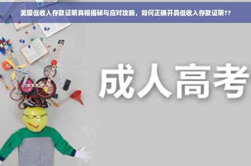 美国低收入存款证明真相揭秘与应对攻略，如何正确开具低收入存款证明??