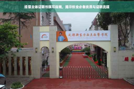 经营主体证明书撰写指南，揭示创业必备资质与证明流程