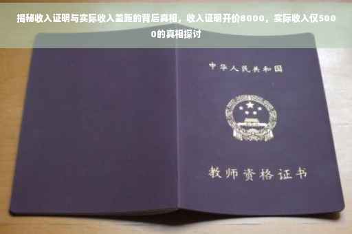 揭秘收入证明与实际收入差距的背后真相，收入证明开价8000，实际收入仅5000的真相探讨