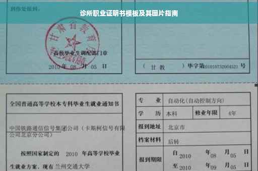 诊所职业证明书模板及其图片指南