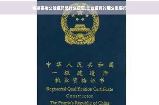 老婆要老公验证码是什么意思,毕业证真的那么重要吗