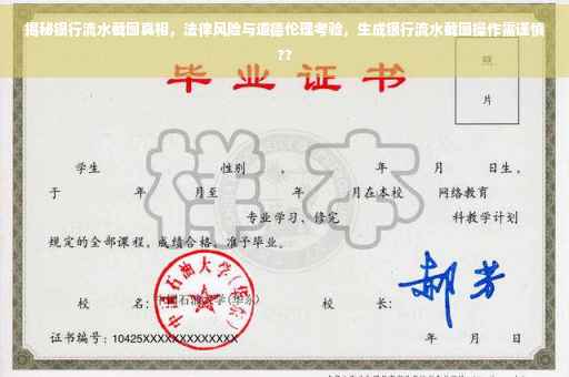 揭秘银行流水截图真相，法律风险与道德伦理考验，生成银行流水截图操作需谨慎??