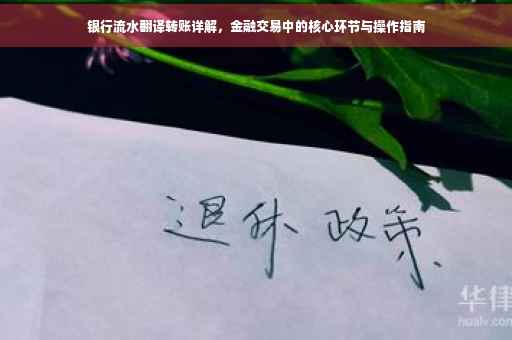 银行流水翻译转账详解，金融交易中的核心环节与操作指南
