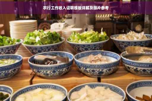 农行工作收入证明模板详解及图片参考