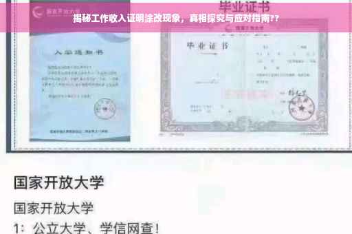 揭秘工作收入证明涂改现象，真相探究与应对指南??