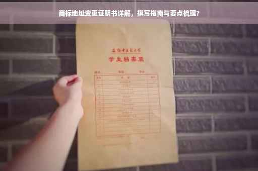 商标地址变更证明书详解，撰写指南与要点梳理?