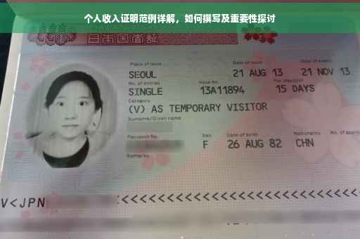 个人收入证明范例详解，如何撰写及重要性探讨