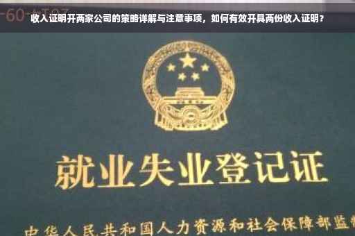 收入证明开两家公司的策略详解与注意事项，如何有效开具两份收入证明？