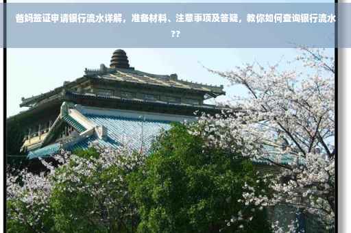 爸妈签证申请银行流水详解，准备材料、注意事项及答疑，教你如何查询银行流水??
