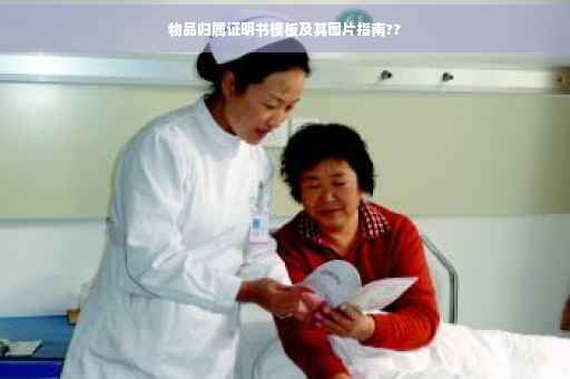 物品归属证明书模板及其图片指南??