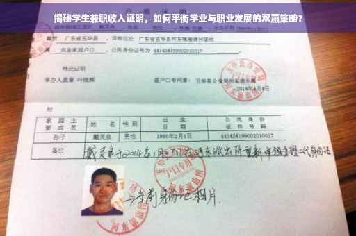 揭秘学生兼职收入证明，如何平衡学业与职业发展的双赢策略？