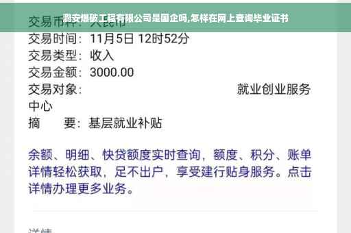 潞安爆破工程有限公司是国企吗,怎样在网上查询毕业证书