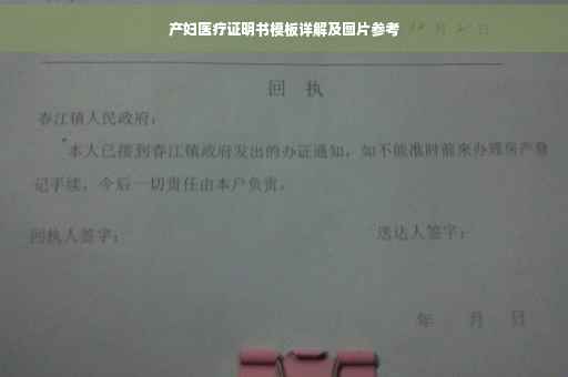 产妇医疗证明书模板详解及图片参考