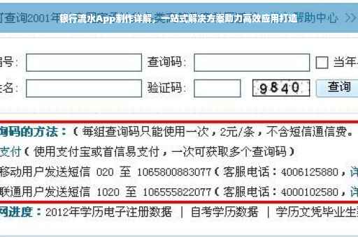 银行流水App制作详解，一站式解决方案助力高效应用打造