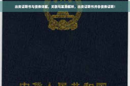 出资证明书与债券详解，关联与差异解析，出资证明书并非债券证明！